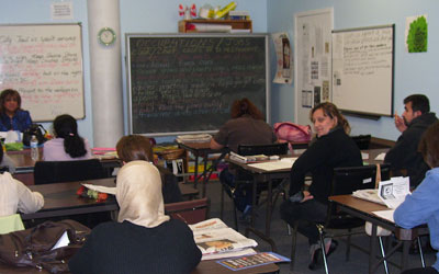 adult students sitting in classroom