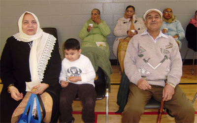 seniors sitting in a gymnasium